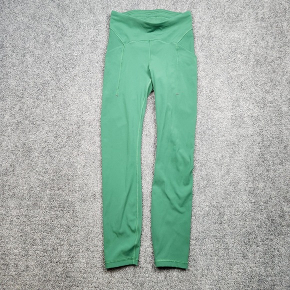 lululemon athletica Pants - Lululemon Wunder Train Leggings Womens‎ 4 Green High Rise Yoga Running Athletic